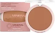 [Mineral Fusion] Pressed Powder Foundation, Deep 4 - Deep Skin w/Golden Undertones, Age Defying Foundation Makeup with Matte Finish, Talc Free Face Powder, Hypoallergenic, Cruelty-Free, 0.32 Oz