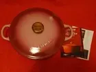 Le Creuset Marmite 22cm berry (Black matte enamel, copper plated w/ Box