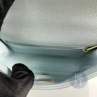 CHANEL 香奈兒 AS3829 淡藍 金釦 愛心金球 COCO20 晶片款 鍊條包 斜背包 肩背包 精品包