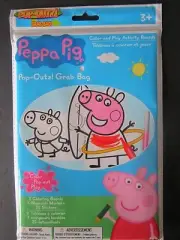 Official Peppa Pig Pop-Outz! Grab Bag 2 Coloring Boards Markers 25 Stickers New