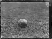 Cricket ball in the grass, New South Wales, 1930 Australia Old Photo