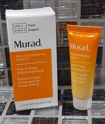 MURAD Environmental Shield Vita-C Triple Exfoliating Facial 10 ml NEW