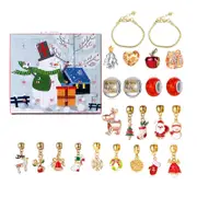 Catzon Christmas Advent Calendar 2023 Charm Bracelet Making Kit for Girls-Gift Box