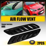 2/Set Durable Car Air Flow Intake Hood Scoop Vent Bonnet Decorative Cover Black
