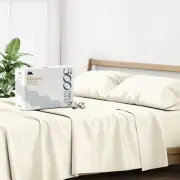 500 Thread Count 100% Cotton Sheets King Size Bed Set - 4 PC King Bed Sheet S...