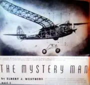 MYSTERY MAN PLANS with PATTERNS for 78" Gull Wing OT Free Flight Model Airplane