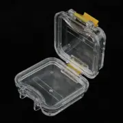 1x Clear Dental Complete Denture Storage Box Case Container With Film Membranes