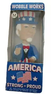 Uncle Sam USA 9/11 Sticker Nodder Bobble Head Figure Collectible New 2002
