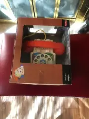 Fisher Price Mattel Chatter Rotary Telephone Pull Behind Brand new Classics 2005