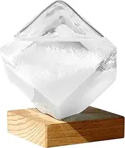 Weather Predictor Glass Cloud, Large Cube Weather Station, Stylish Weather Glass, Practial Desk Ornament for Home, Desk, Birthday