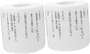 FRCOLOR Math Formula Pattern Toilet Paper Rolls 2 Pack Decorative Creative Bathroom Tissue for Festive Season