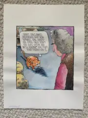 DAVE COVERLY SIGNED COLOR ORIGINAL SPEED BUMP PEN+INK ARTWORK+BONUS UPSET CAT