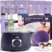 BLITZWAX Nose Wax Kit for Men and Women Hair Removal Digital Wax Pot Kit with Be