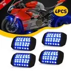 Pure Blue LED Rock Lights 8Pods Underglow Underbody Under Car Truck Glow Light