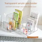 Three Grid Pen Holder Plastic Pen Container Cartoon Storage Box Back To School