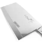 Professional Chinese Slicing Knife Cleaver One Piece Blade Steel Handle Chef Cut