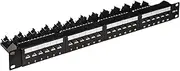 LINK LKP624BL Patch Panel 24 Unshielded Ports Category 6 with Support and Clamps