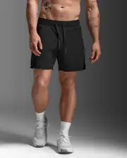 Motion 2-in-1 5 Inch Shorts, 2XU, S, Black/Black, Male