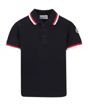 Moncler Enfant Tricolor-Trimmed Polo Shirt 8Y,6Y,14Y,12Y,10Y midnight blue