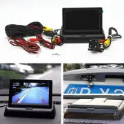 Car Rear View LED Camera 4.3" LCD Foldable Display Monitor Reversing Monitoring