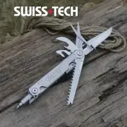 SwissTech 11 in 1 Folding Multitool Multi-functional Combination Tool Scissors