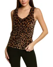 St. John Cheetah Velour Top