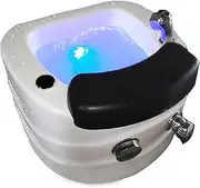 Acrylic Massage Foot Bath, Pedicure Foot Spa Bathtub, Heated Foot Spa Hot and Cold Adjustment, Pedicure Bowl, Foot Spa Massage Equipment, Colorful Light Surfing Pedicure Bathtub