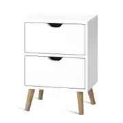Bedside Tables Drawers Side Table Nightstand White Storage Cabinet Wood