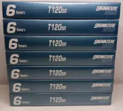 (7) T-120sr 6 HR Blank VHS VCR Video Cassette Tapes Signature 2000