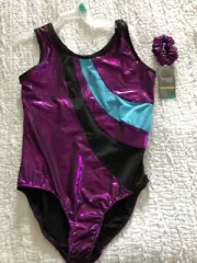 danskin leotard girls Size XL (14/16) With Matching Scrunchie. Bramd New