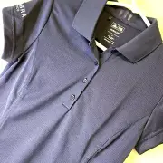Adidas Golf Shirt Women's Size Small S/S ClimaLite Navy Blue Breathable Sport