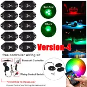 10 Pods RGB Led Rock Lights Kit Color Change Neon Under glow Light App Control