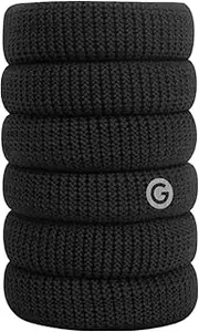 GIMME Bands No Break Thick Hair Ties 6PC (Black Onyx)