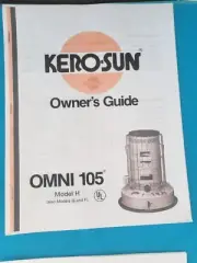 KEROSUN OMNI 105 F,G,H KEROSENE HEATER MANUAL OWNERS /PARTS & *FREE* WICK GUIDE