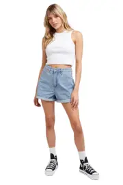 Silent Theory - Womens Union High waisted Short (Light Blue)