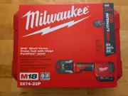 Milwaukee 2674-22P M18 Short Throw Press Tool Kit W/ Viega Pureflow Jaws - NIP