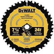 DEWALT Circular Saw Blade, 7 1/4 Inch, 24 Tooth, Wood Cutting (DWA171424)