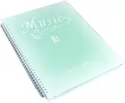 VENEKA Sheet Music Folder, 40 Pages, Sheet Music/Holder,Fits Letter Size A4, Choir Folder,Gradient Green