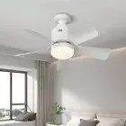 Ceiling Fan Light Light Bulb Fan 5 Blades Remote & APP Control for Dining Room