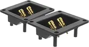 HEALLILY 2pcs Box Speaker Wire Terminals Binding Post Cable Connector Box with Spring Loaded Clamps for Secure Audio Connection for Subwoofer Accessories and Acoustic Components