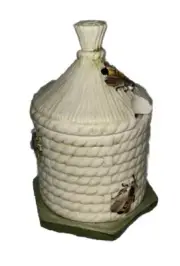 Vintage 1930s Crown Devon England Beehive Ceramic Honey Pot (RARE)