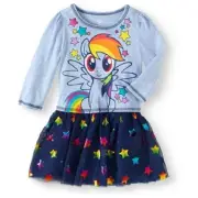 Tod Girls MY LITTLE PONYTutu Dress Costume 3T 5T NWT "I am a Star" Rainbow Dash