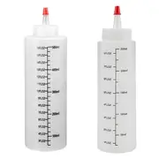 Sauce Bottle Measuring Squeeze Bottle Condiment Mustard Dispenser - 6pcs