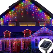 Sparkling Solar Snowfall: LED Icicle Lights for a Merry Christmas