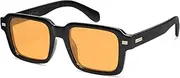 [SOJOS] Retro Square Polarized Sunglasses for Women Men, 70s 80s Classic Vintage Rectangle Shades SJ2345