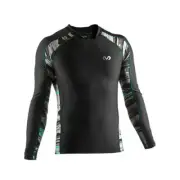 MCDAVID Mens Recovery Max Shirt Black Hydro Camo Bright Teal - Medium