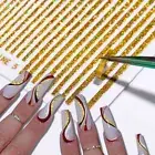 3D Glitter Lines Nail Art Stickers Stripe 3d Nail Stickers Nails Art