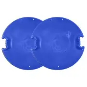 Superio Round Snow Saucer Sled 2 Pack Blue 26" Sledding Disc for Kids and Adults