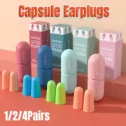 Reusable Capsule Earplugs Noise Cancelling Silicone Sleeping Snoring Ear Plugs