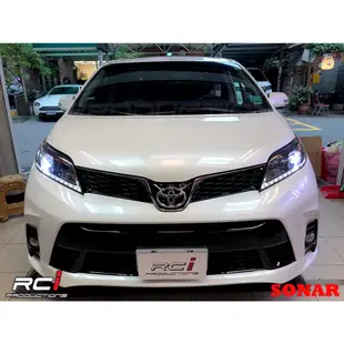 台灣 SONAR 製 TOYOTA SIENNA 11-14年 LED DRL 魚眼大燈組